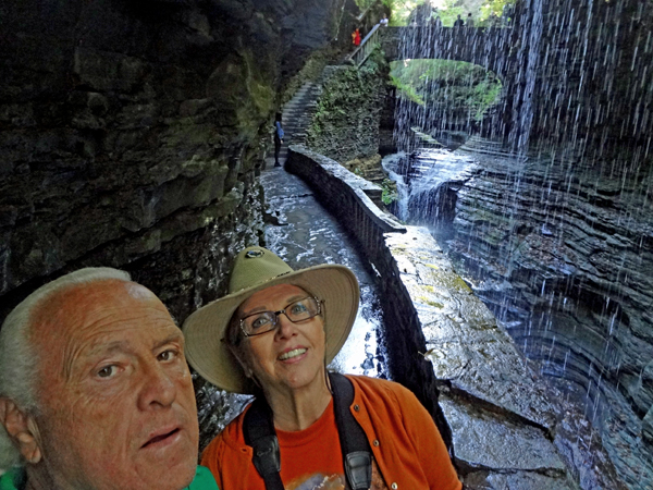 The two RV Gypsies under Rainbow Falls